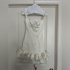 House of CB Lilou ruffle square neck minidress